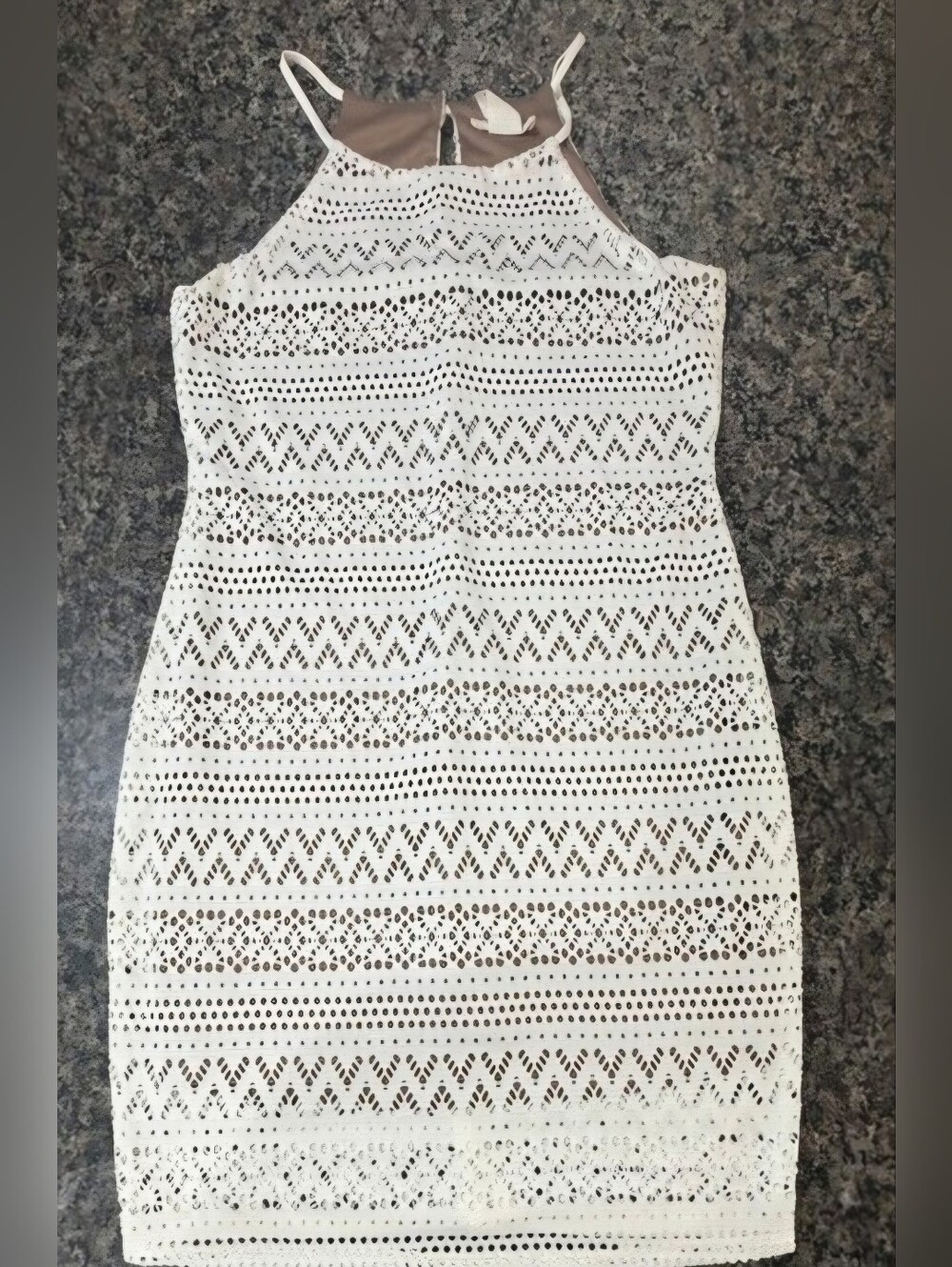 🌴Poetry cream Crochet  summer mini dress size XS 🌴